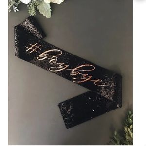 Sequin Breakup Sash, Divorce Sash, boybye
